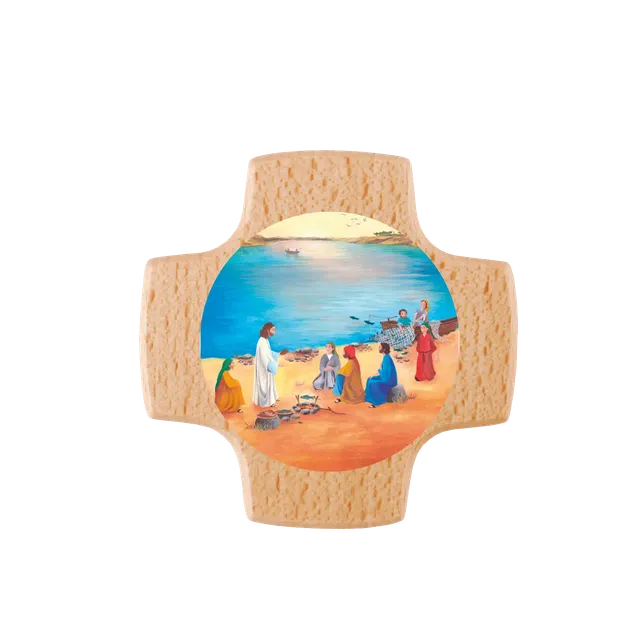 bonifatiuswerk-kommt-her-und-esst-holzkreuz-buche-8x8-cm image 1