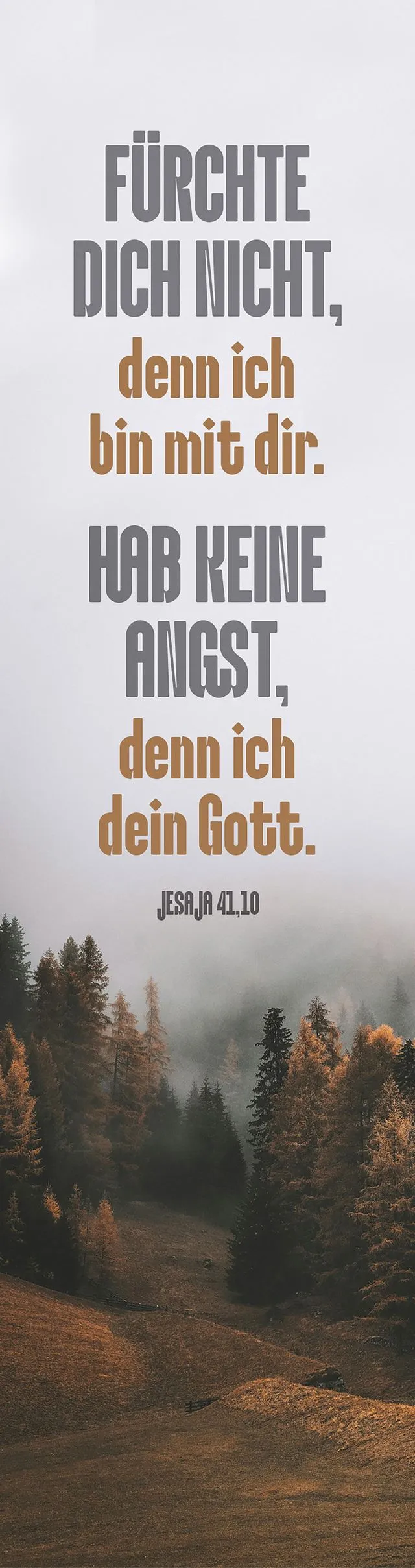 segensart-f-rchte-dich-nicht-lesezeichen-wald-jesaja-41-10 image 1