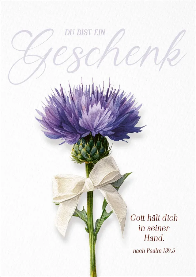 fontis-papeterie-du-bist-ein-geschenk-postkarten-12er-set-psalm-139-5 image 1