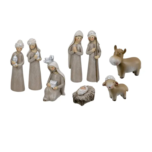 krippenfiguren-8-teiliges-set-kunstharz-weihnachtskrippe image 1