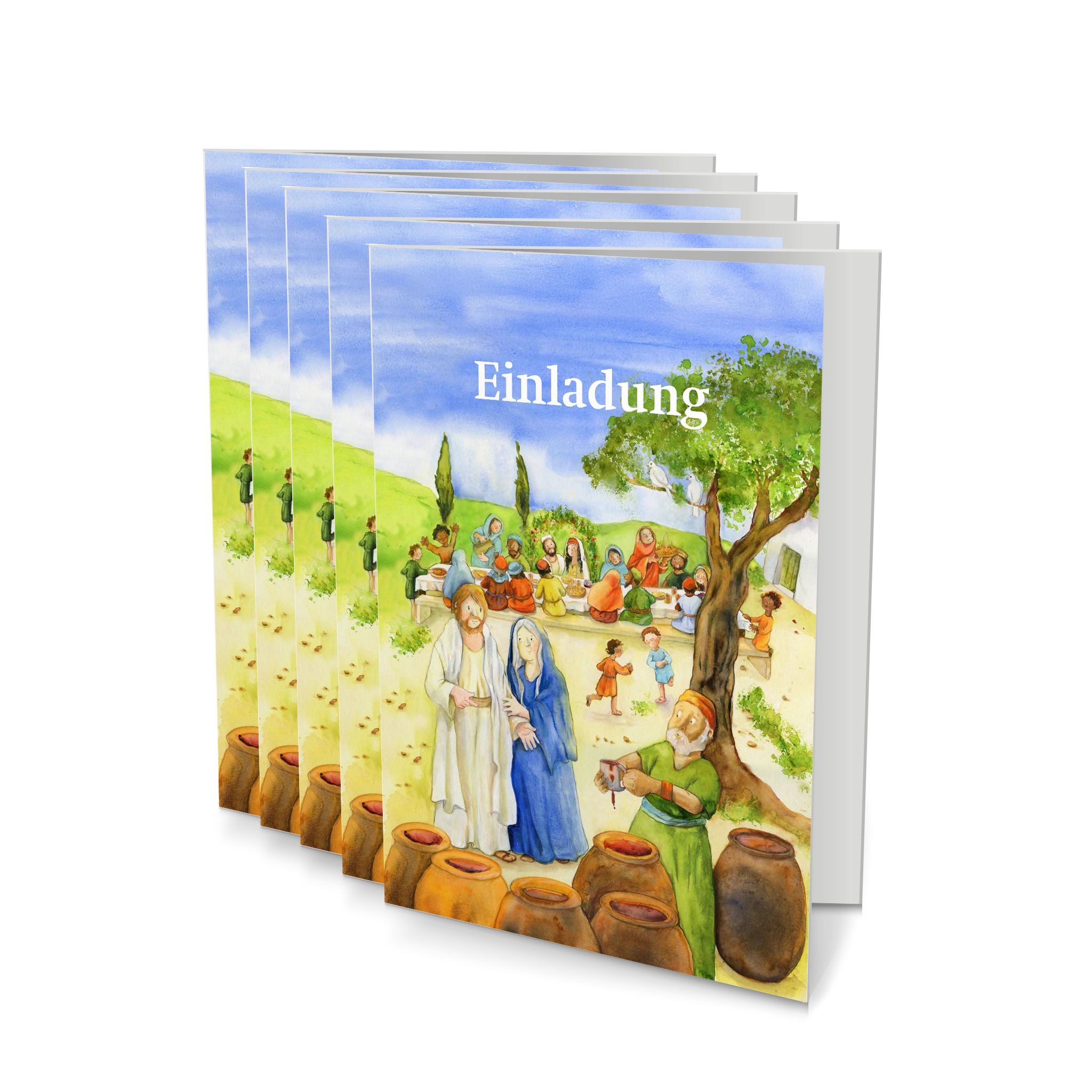 bonifatiuswerk-einladungskarten-set-erstkommunion-unser-fest image 1