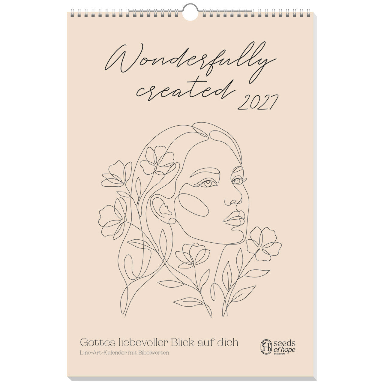 fontis-kalender-wonderfully-created-2027-wandkalender-line-art image 1