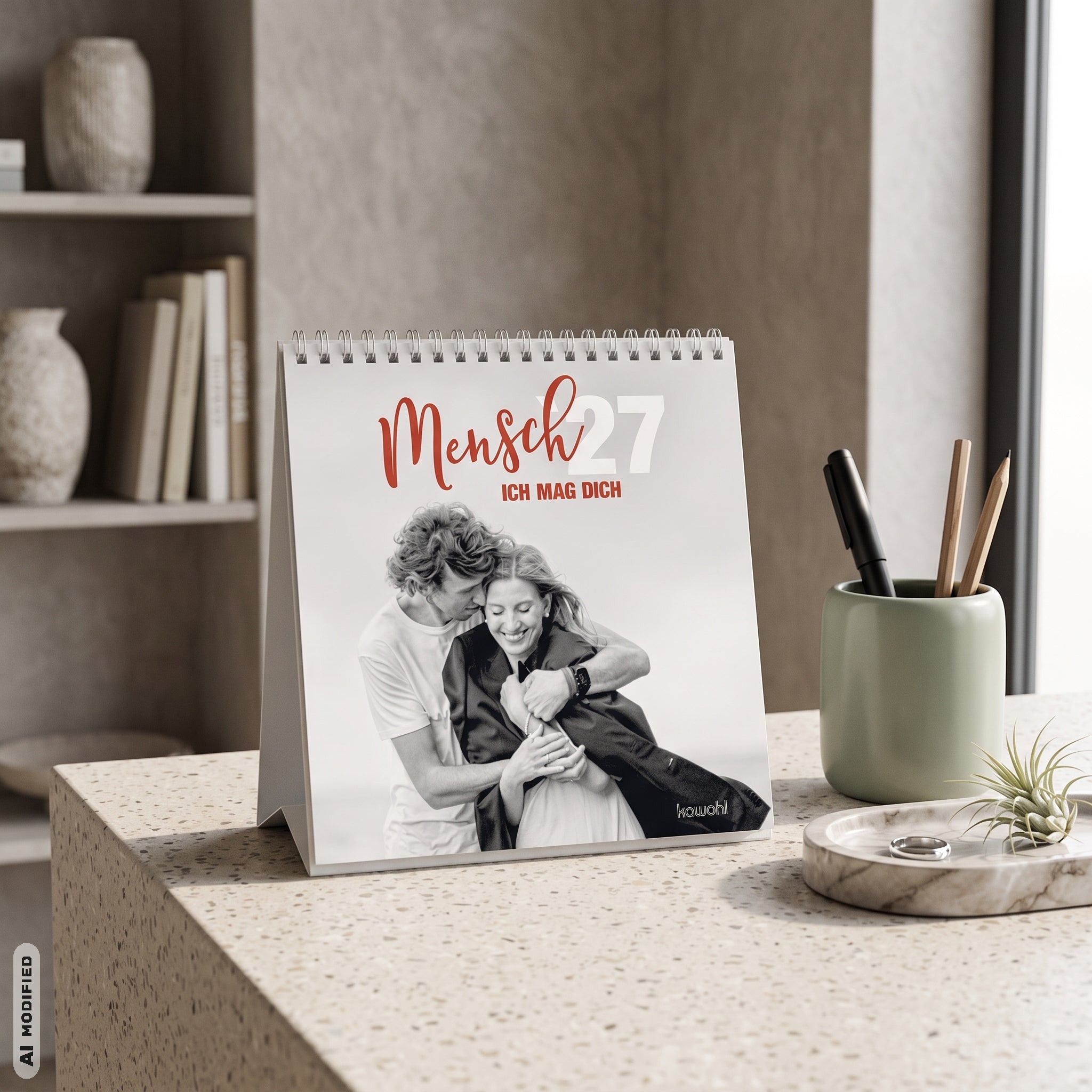 kawohl-mensch-ich-mag-dich-2027-postkartenkalender-s-w image 2