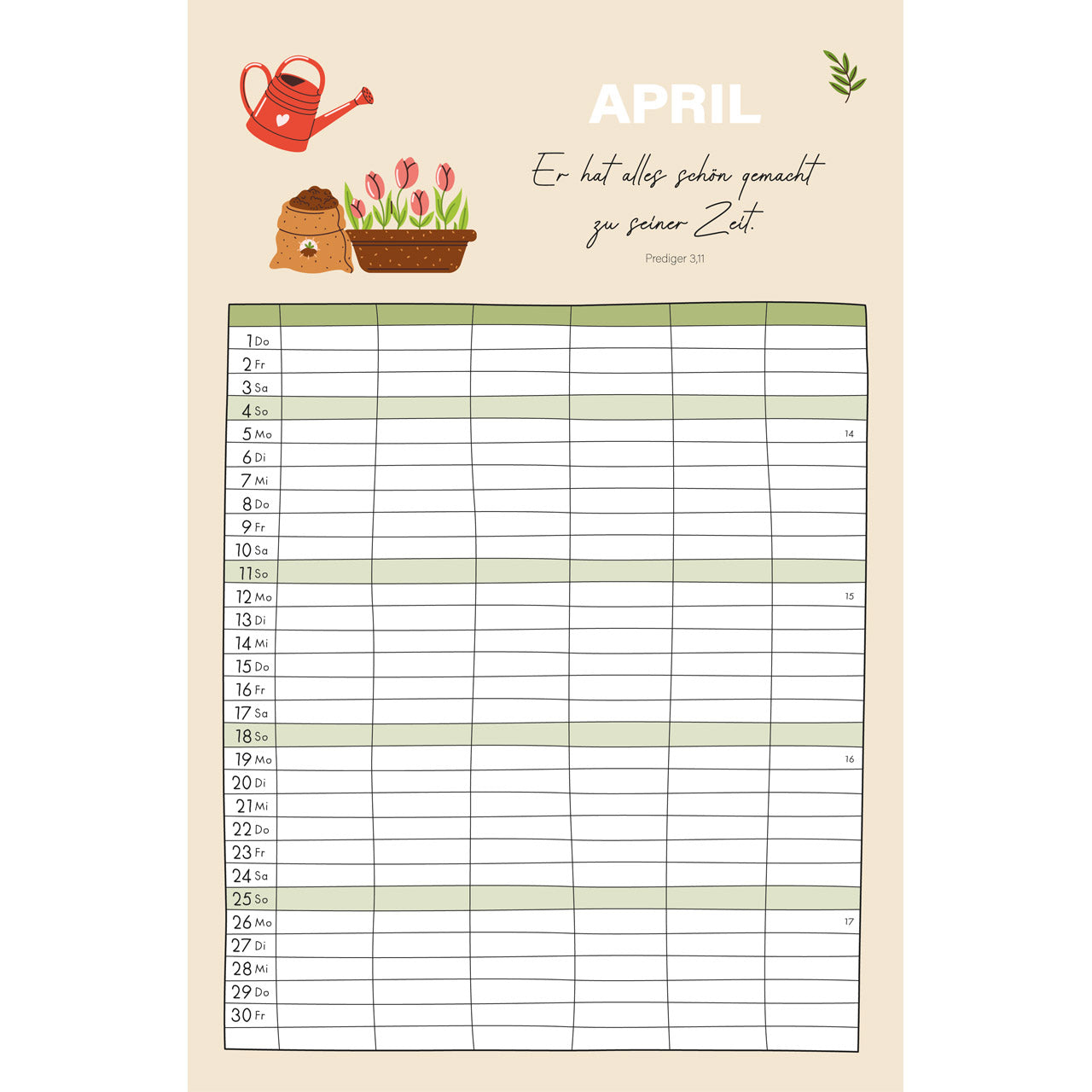 fontis-familienplaner-2027-f-rchte-dich-nicht-wandkalender-6-spalten image 6
