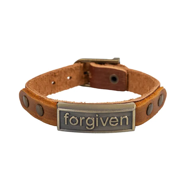 fontis-verlag-geschenke-forgiven-leder-armband-braun-23-cm image 1