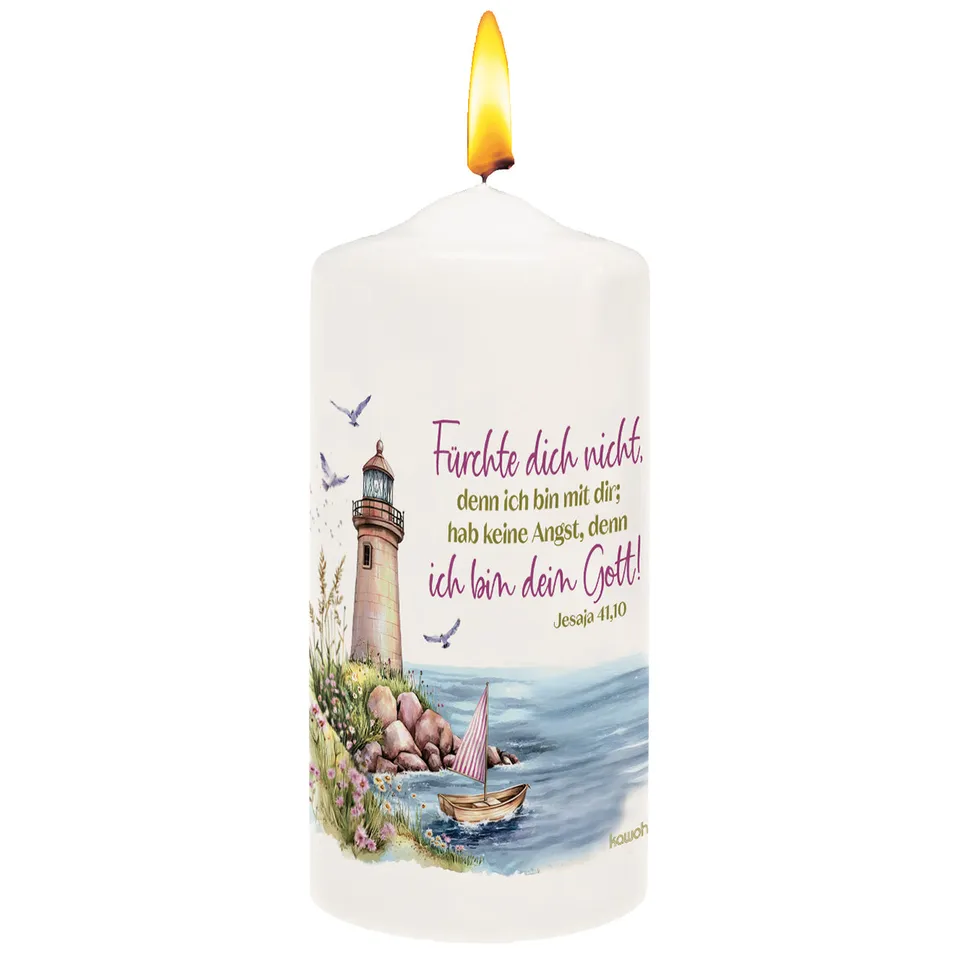 kawohl-f-rchte-dich-nicht-kerze-small-jesaja-41-10-10-cm image 1