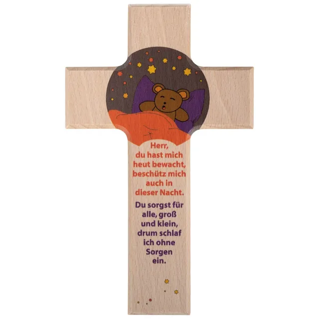fontis-geschenke-abendgebet-holzkreuz-buchenholz-kinder-9x15cm image 1