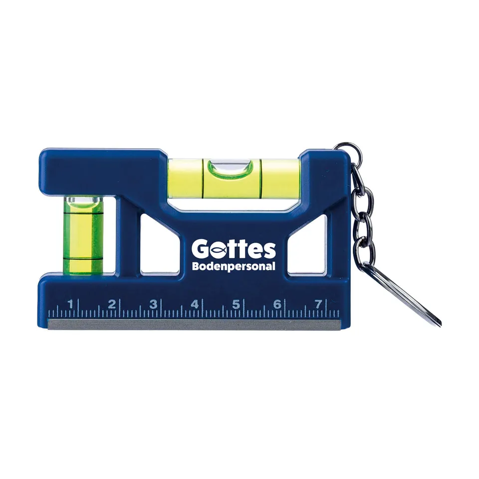 gottes-bodenpersonal-schl-sselanh-nger-wasserwaage-blau image 1