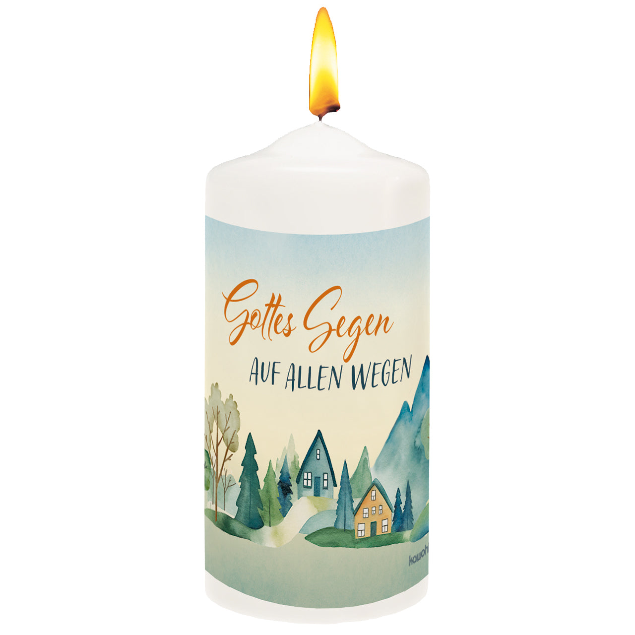 fontis-gottes-segen-auf-allen-wegen-kerze-small-segen-motiv image 1