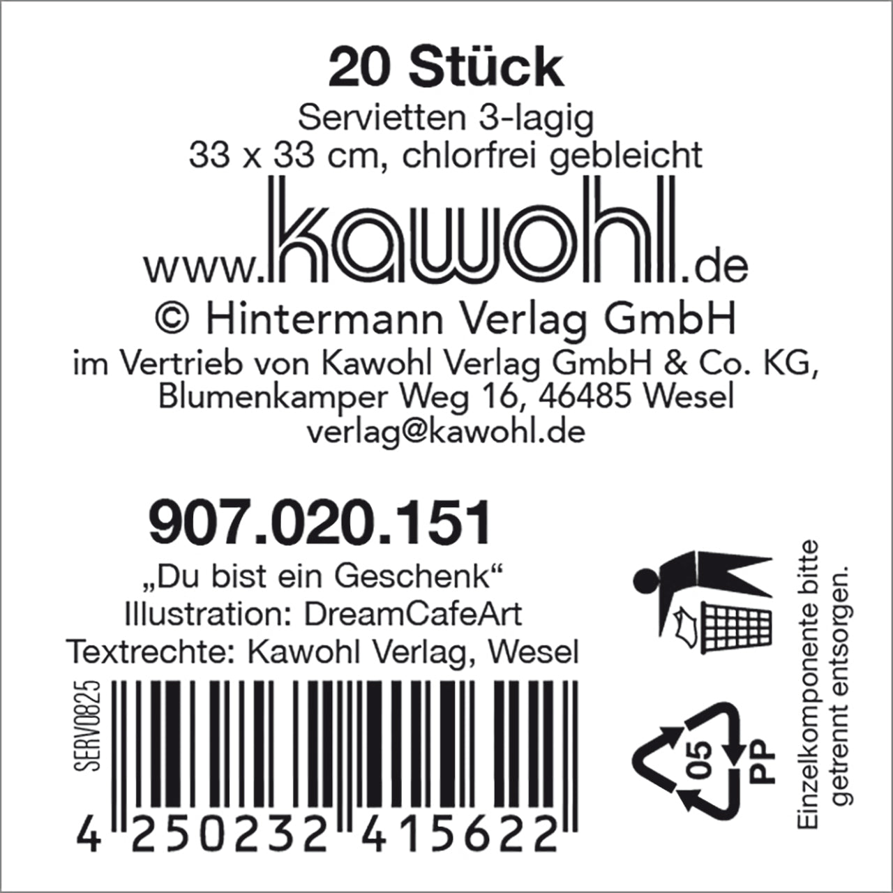 fontis-geschenke-servietten-du-bist-ein-geschenk-20-st-ck-33-cm image 6