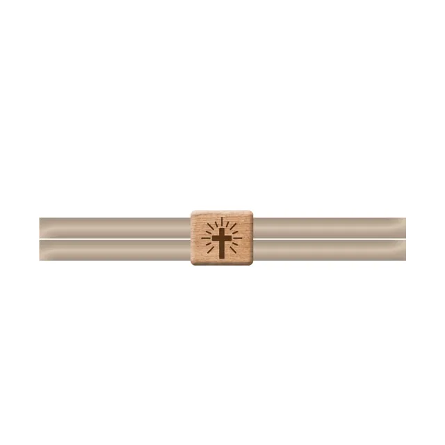 fontis-geschenke-kreuz-textilarmband-holz-beige-verstellbar image 1