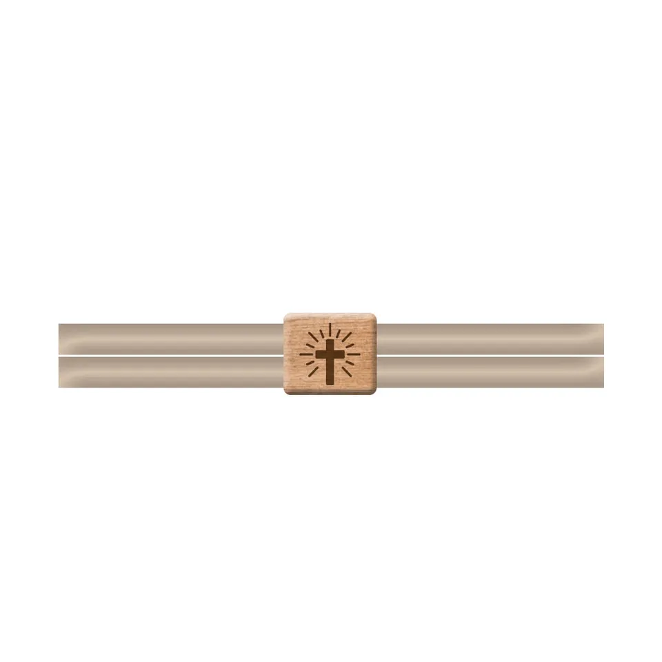 fontis-geschenke-kreuz-textilarmband-holz-beige-verstellbar image 1
