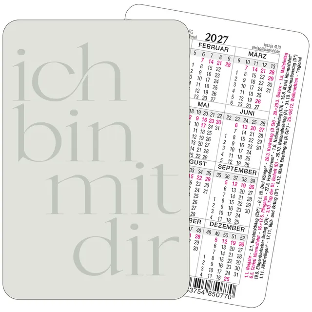 fontis-ich-bin-mit-dir-spielkarten-kalender-2027-portemonnaie image 1
