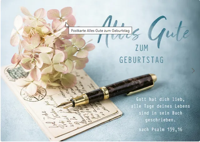 fontis-alles-gute-zum-geburtstag-postkarten-12er-set-psalm-139 image 1