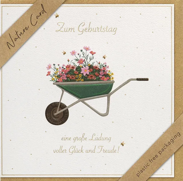 fontis-papeterie-zum-geburtstag-faltkarte-gold-mit-umschlag image 1
