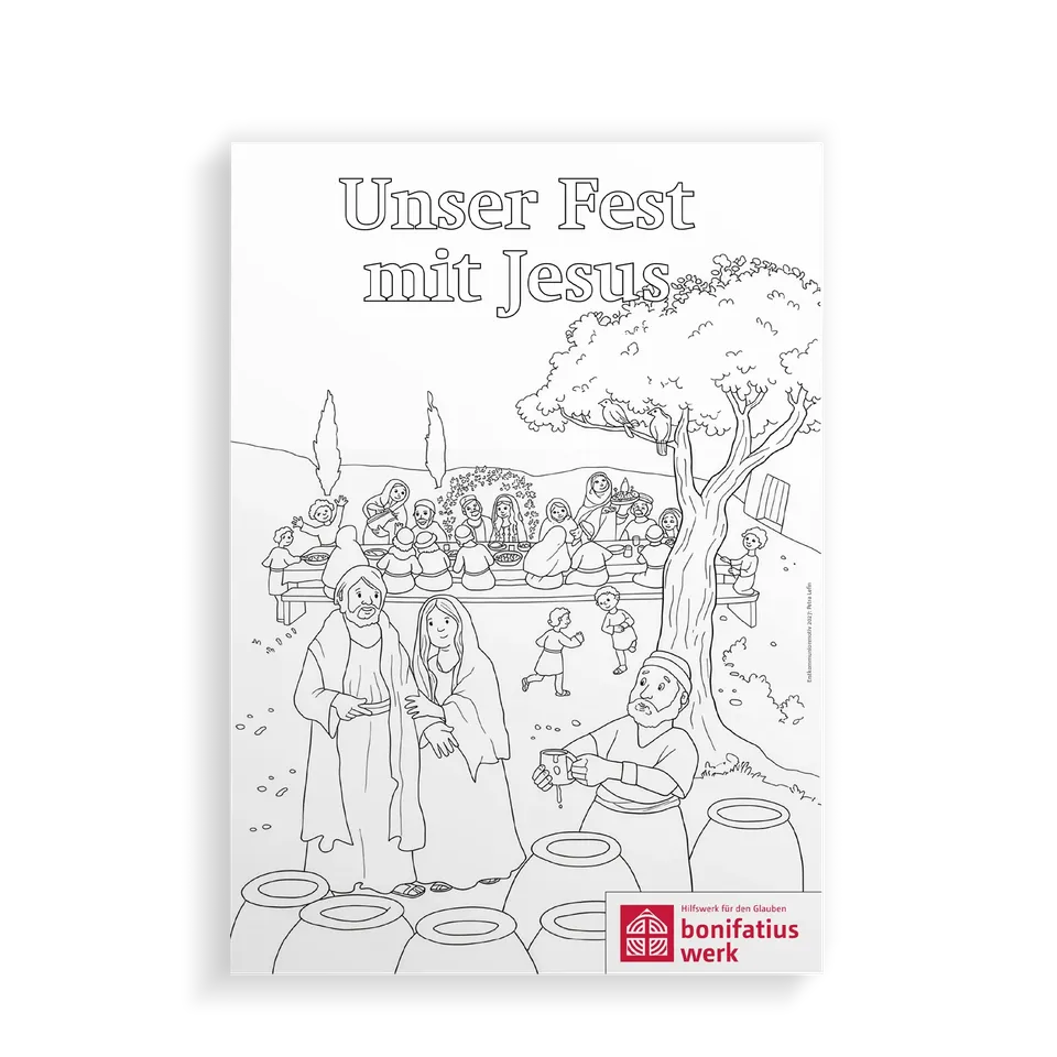 bonifatiuswerk-unser-fest-mit-jesus-ausmalbilder-10er-pack-kommunion image 1