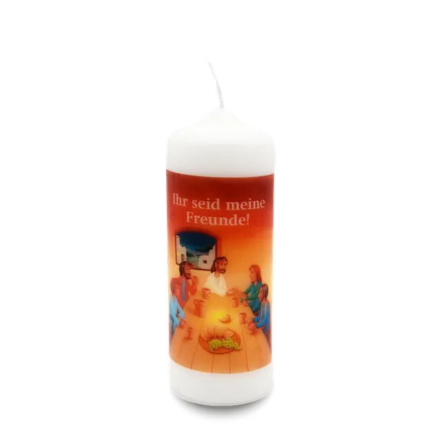 bonifatiuswerk-ihr-seid-meine-freunde-kerze-6-x-16-5-cm image 1