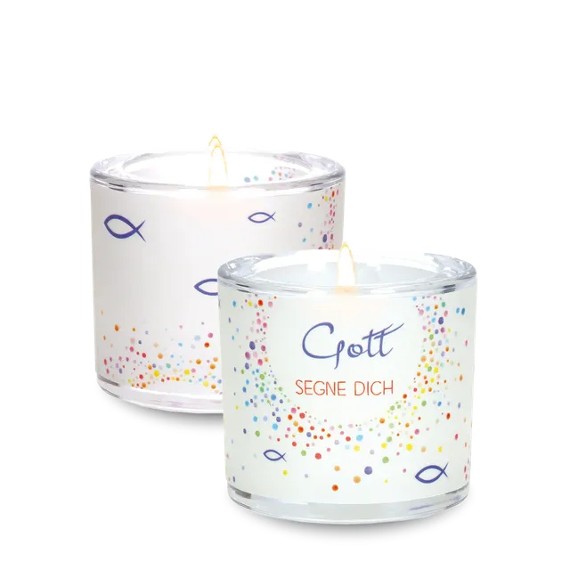 bonifatiuswerk-lichtmoment-gott-segne-dich-windlicht-glas-6-cm image 1