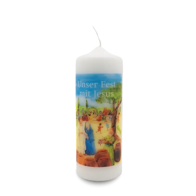 bonifatiuswerk-unser-fest-mit-jesus-tischkerze-kommunion-6x16-5cm image 1