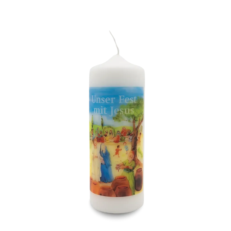 bonifatiuswerk-unser-fest-mit-jesus-tischkerze-kommunion-6x16-5cm image 1