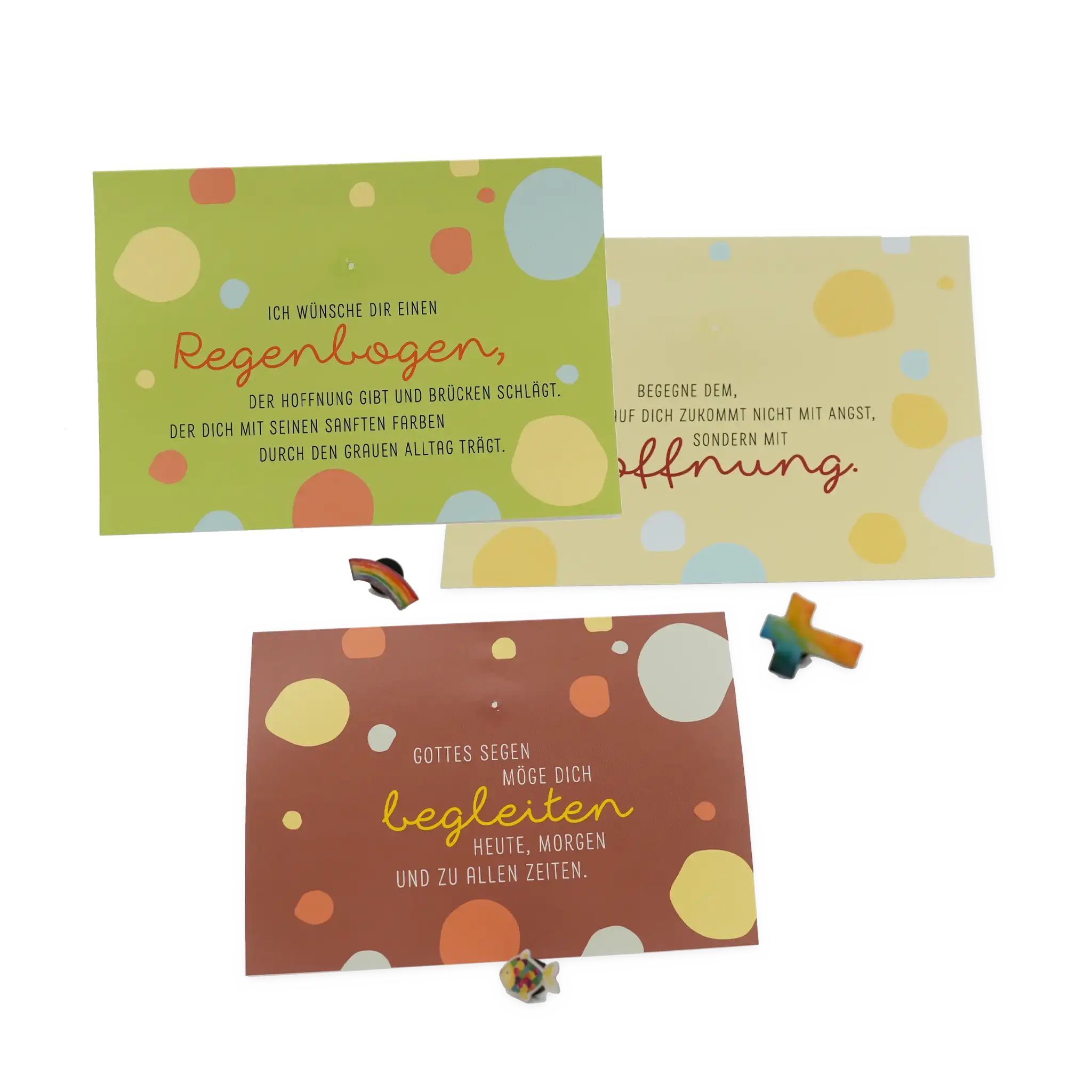 bonifatiuswerk-pin-cards-doppelkarte-mit-pin-regenbogen-mit-umschlag image 1