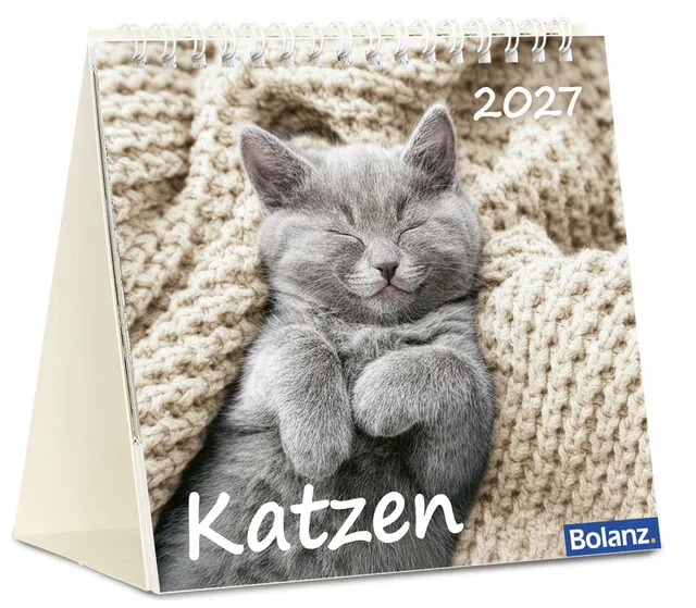 fontis-kalender-katzen-2027-aufstellkalender-tischkalender image 1