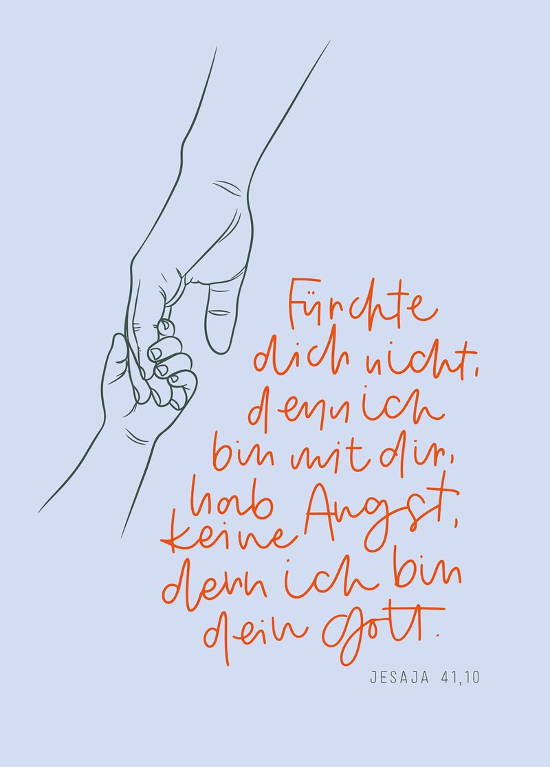 fontis-f-rchte-dich-nicht-postkarte-blau-motiv-h-nde-jesaja-41-10 image 1