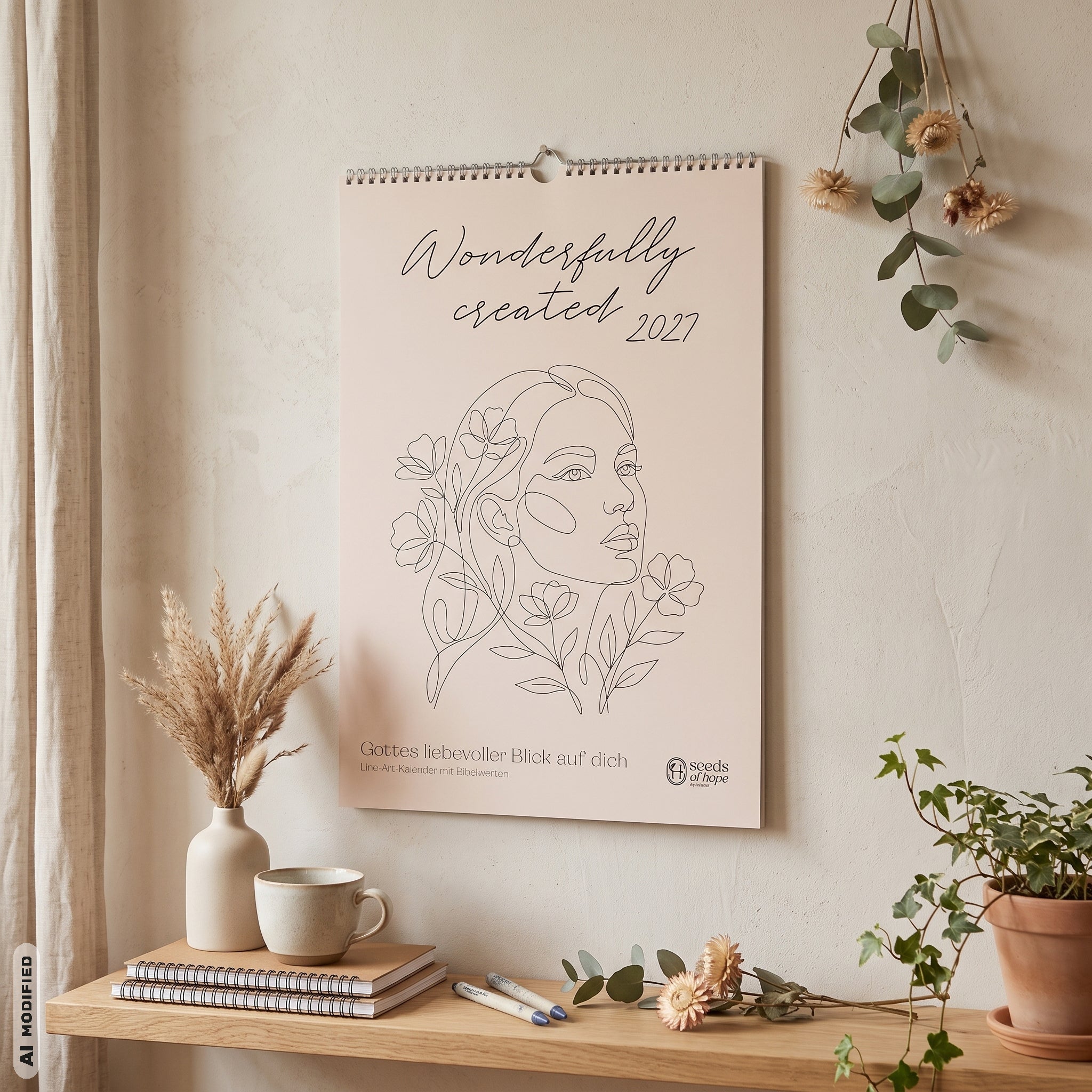 fontis-kalender-wonderfully-created-2027-wandkalender-line-art image 2