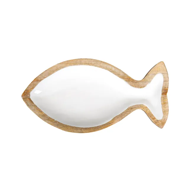fontis-geschenke-dekoschale-fisch-mangoholz-klein-30cm-wei image 1