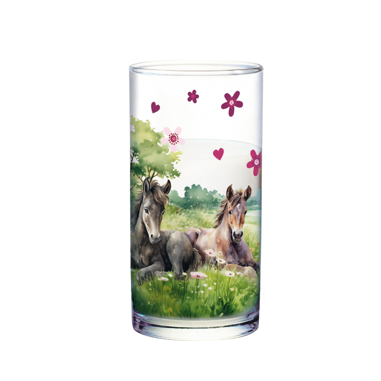 fontis-geschenke-pferd-kinder-trinkglas-200-ml-pferdemotiv image 2