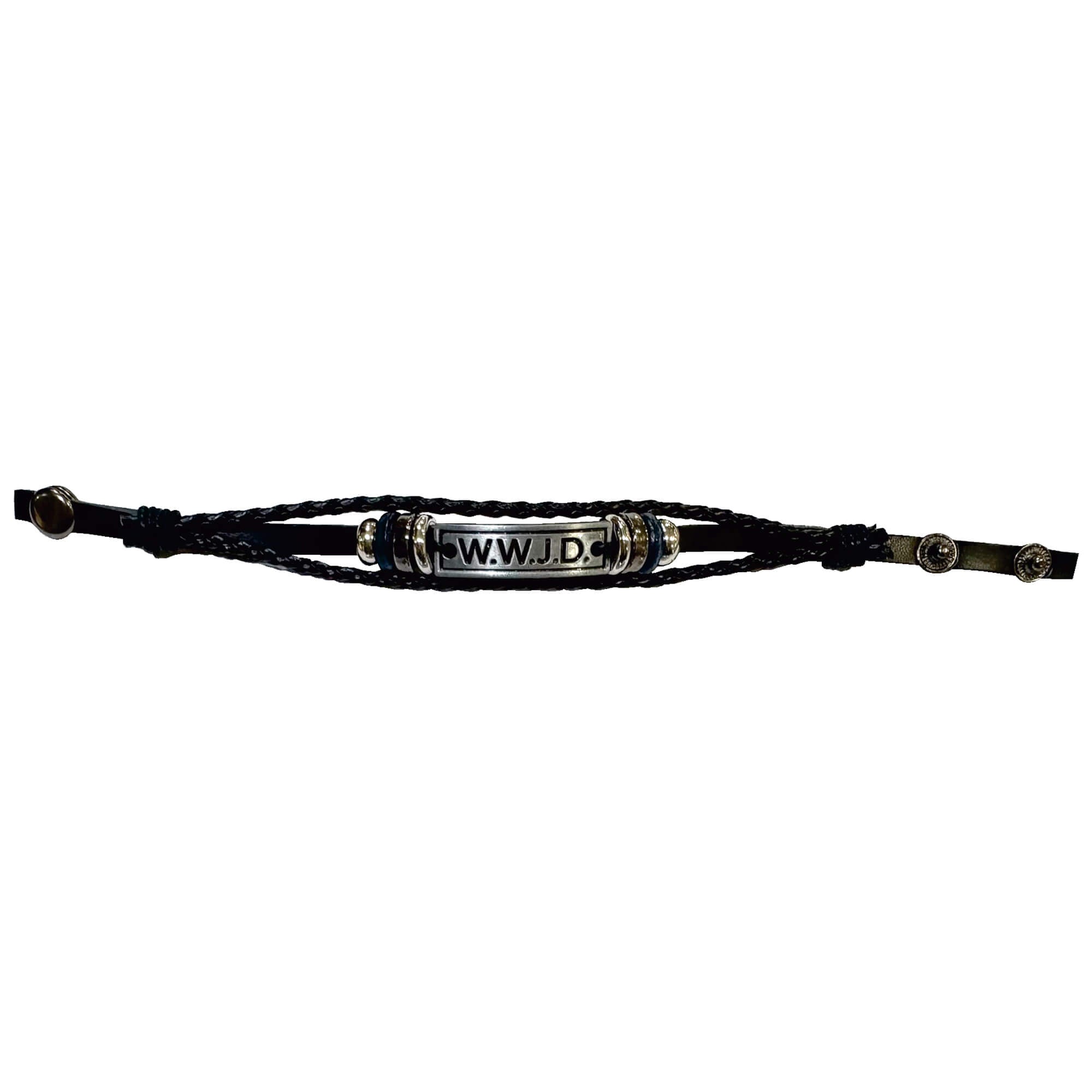 fontis-geschenke-w-w-j-d-lederarmband-schwarz-geflochten image 3