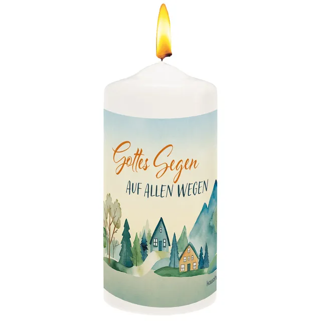 fontis-gottes-segen-auf-allen-wegen-kerze-small-segen-motiv image 1