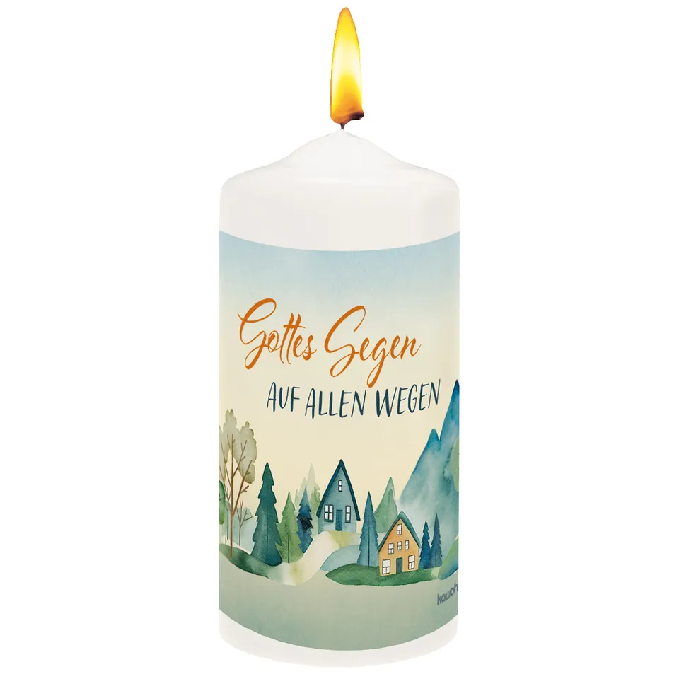fontis-gottes-segen-auf-allen-wegen-kerze-small-segen-motiv image 1