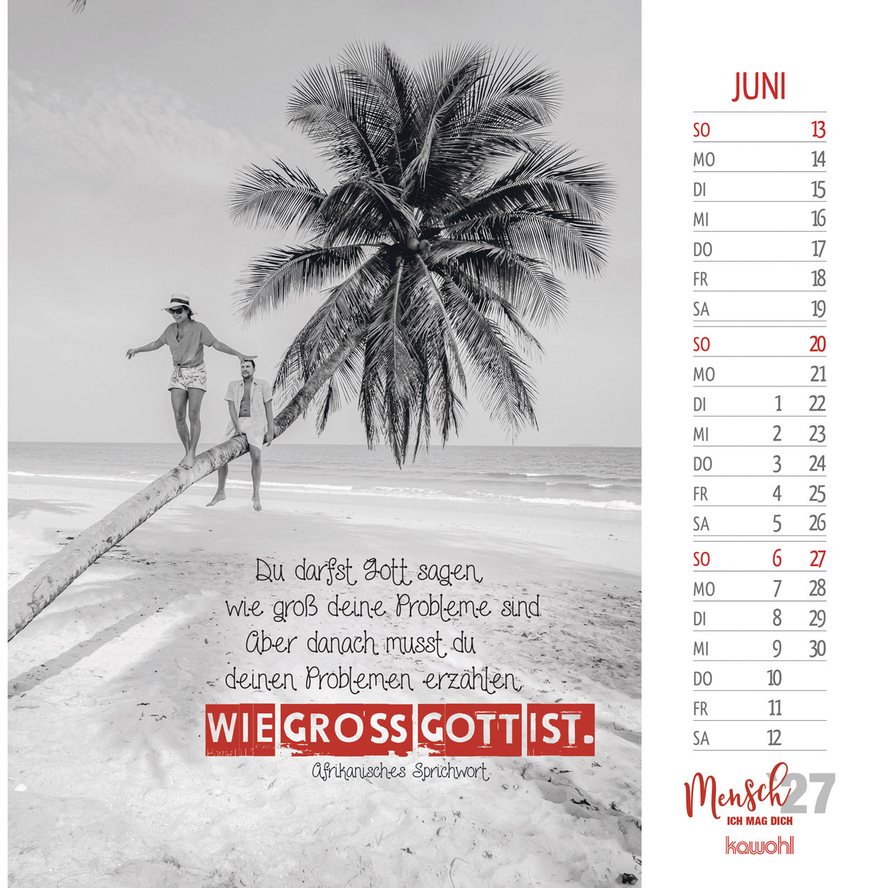 kawohl-mensch-ich-mag-dich-2027-postkartenkalender-s-w image 8