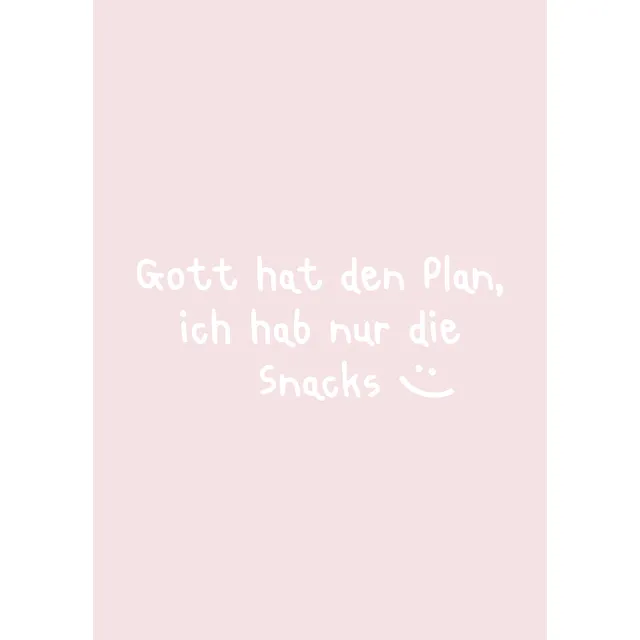 gott-hat-den-plan-ich-hab-die-snacks-postkarten-4er-set image 1