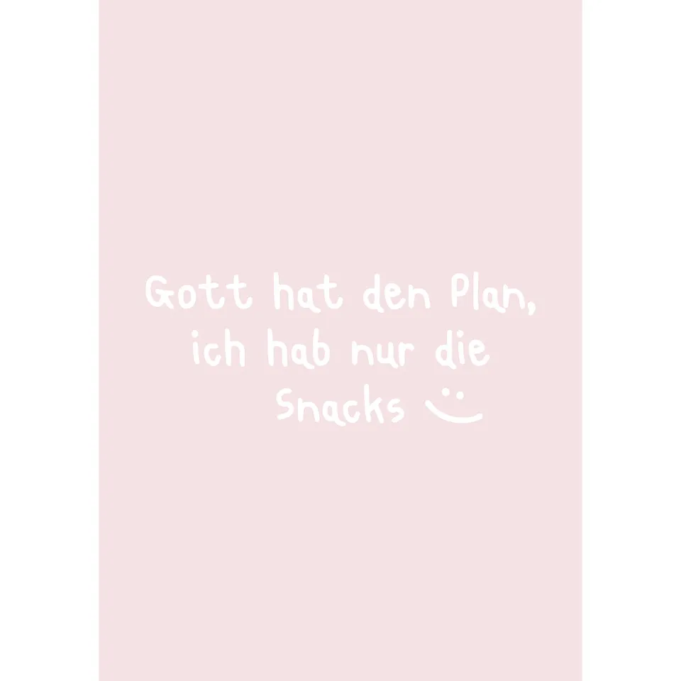 gott-hat-den-plan-ich-hab-die-snacks-postkarten-4er-set image 1
