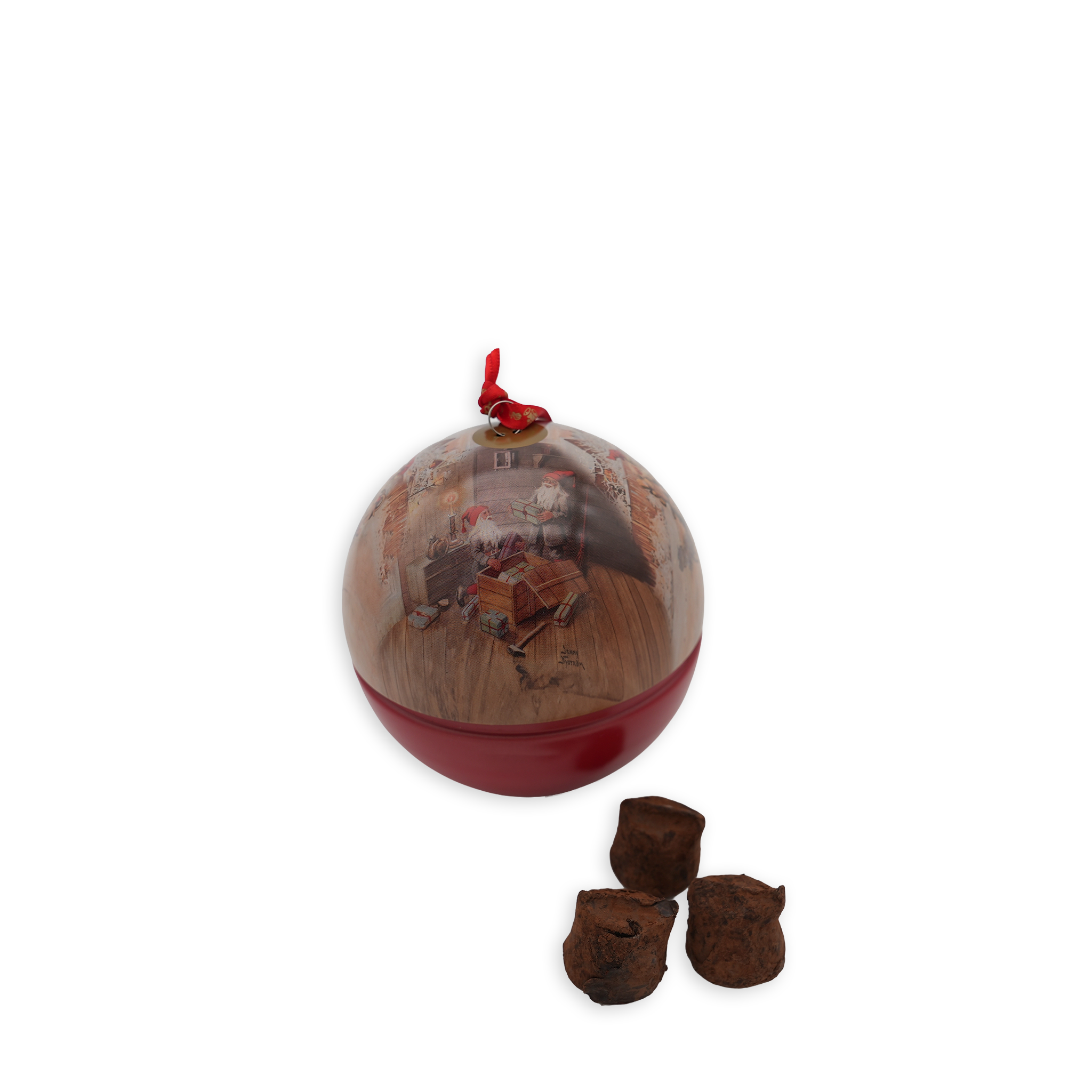 bonifatiuswerk-karamell-tr-ffel-weihnachtskugel-10-cm-schoko image 1