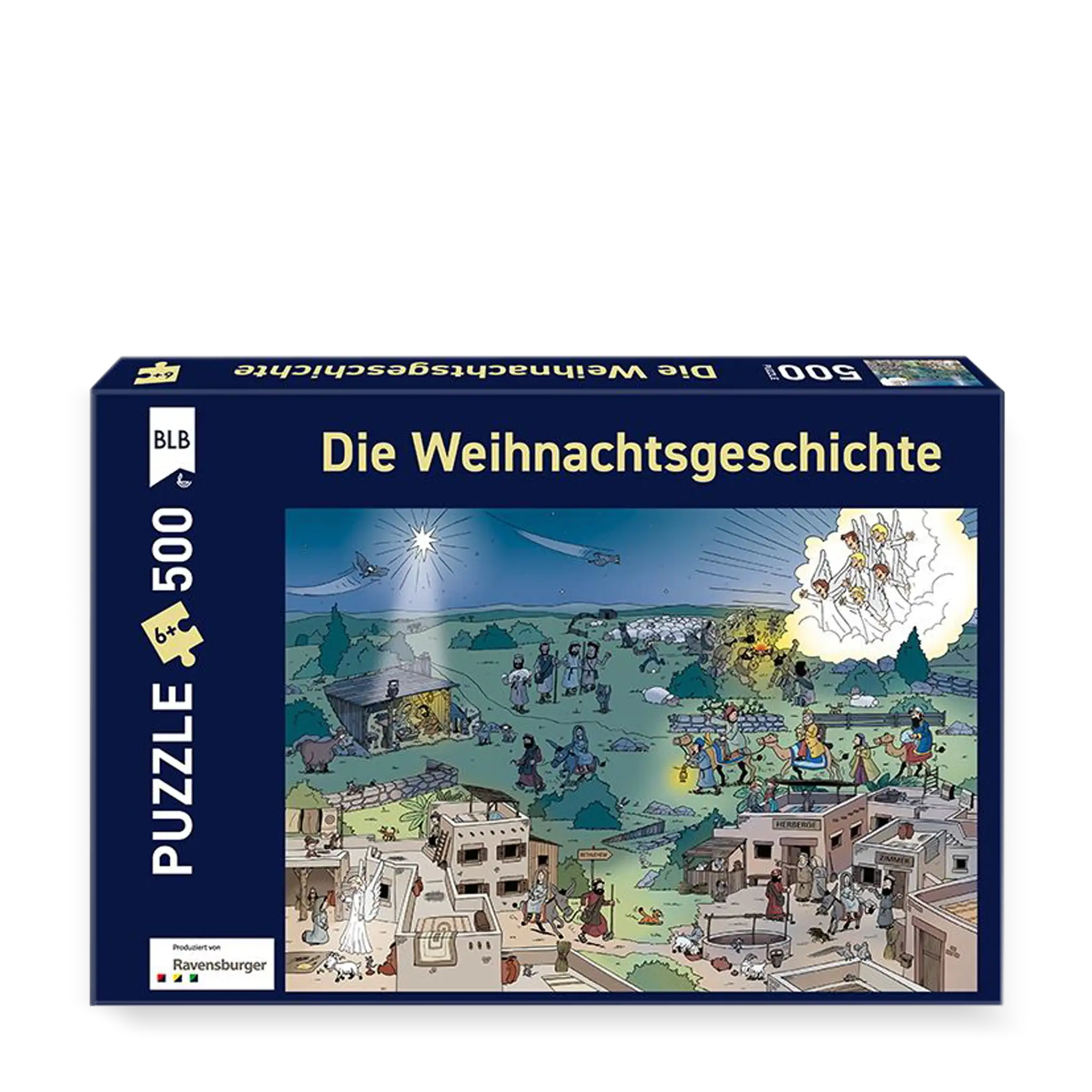 bonifatiuswerk-die-weihnachtsgeschichte-puzzle-500-teile-wimmelbild image 1