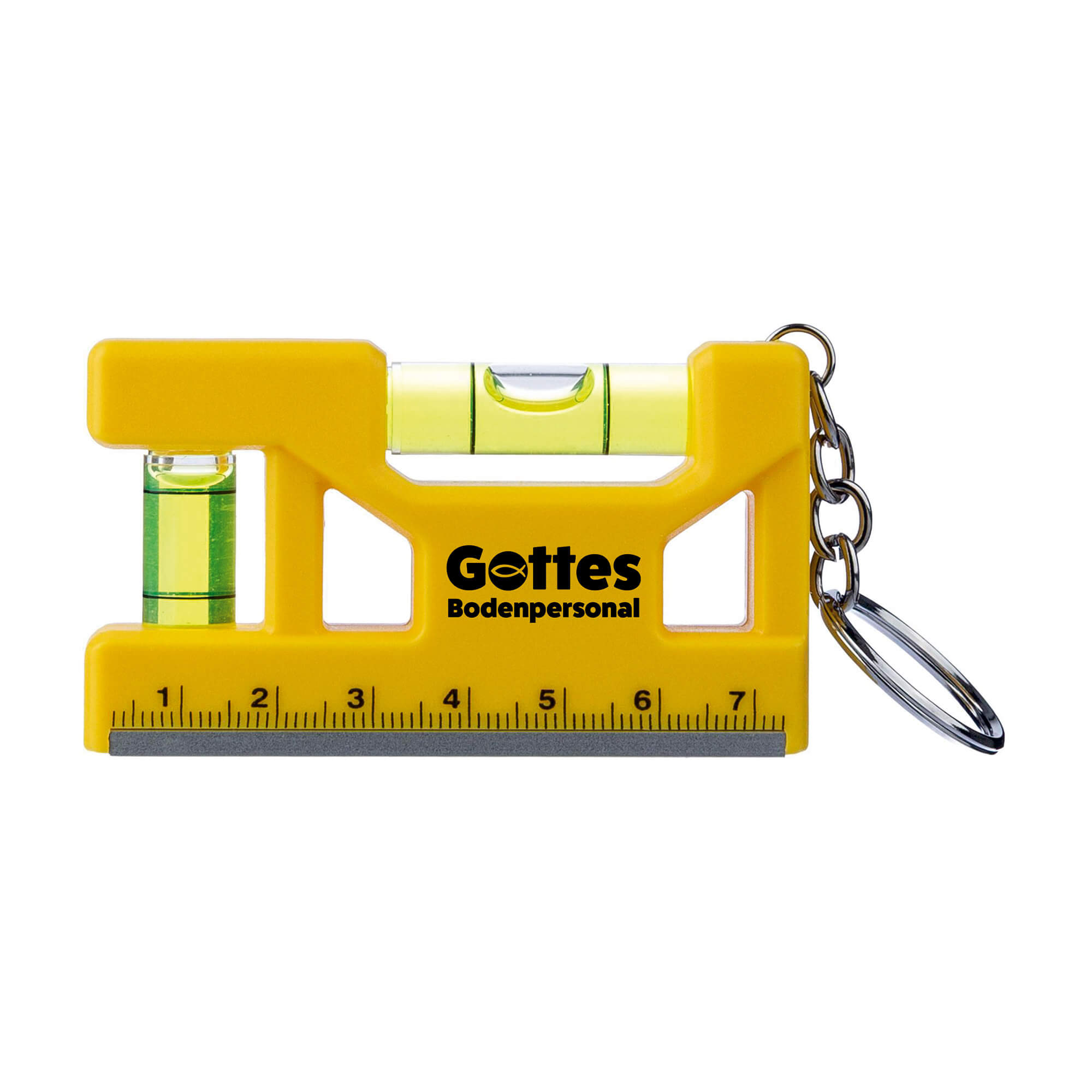 fontis-geschenke-gottes-bodenpersonal-schl-sselanh-nger-wasserwaage-gelb image 1