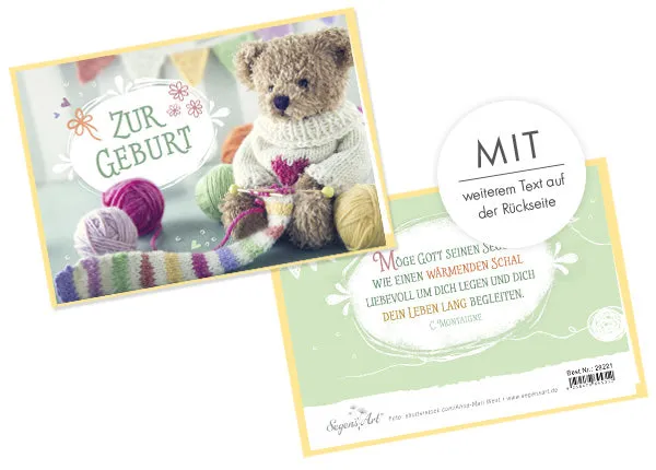 fontis-papeterie-zur-geburt-teddy-doppelkarte-mit-umschlag image 1