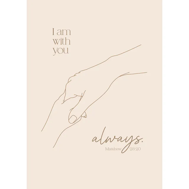 kawohl-i-am-with-you-always-postkarten-4er-set-matth-us-28-20 image 1