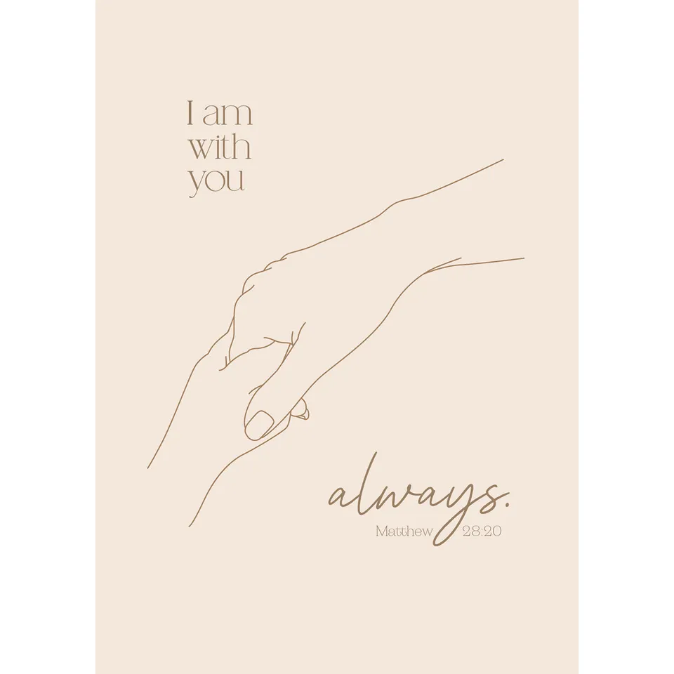 kawohl-i-am-with-you-always-postkarten-4er-set-matth-us-28-20 image 1