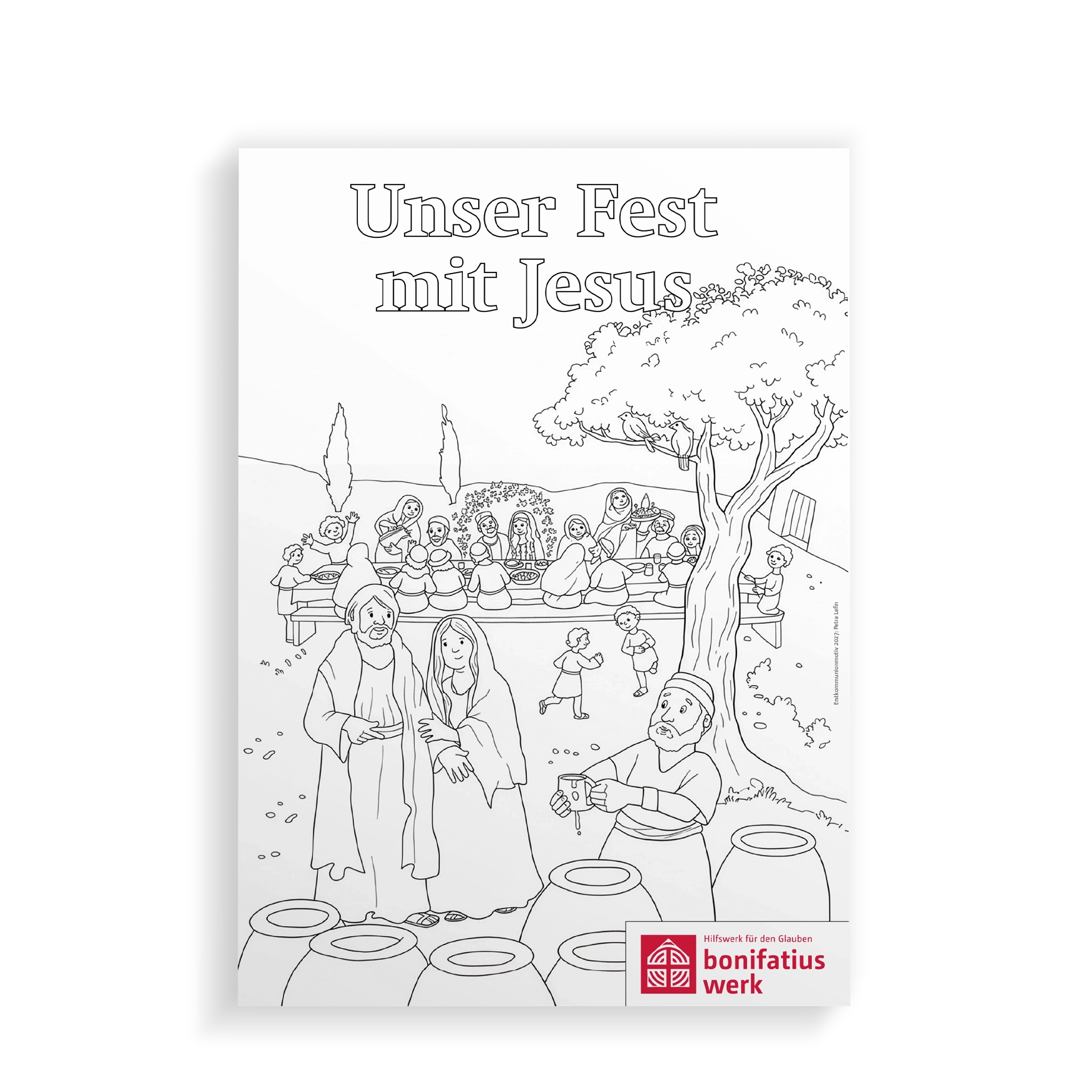 bonifatiuswerk-unser-fest-mit-jesus-ausmalbilder-10er-pack-kommunion image 1