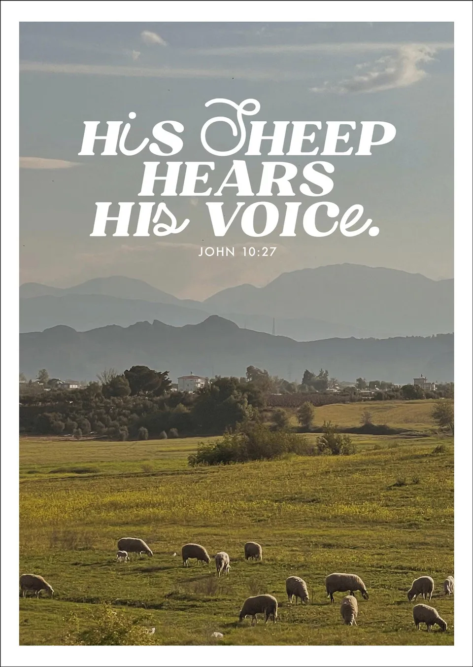 fontis-papeterie-his-sheep-hears-his-voice-poster-a3-englisch image 1
