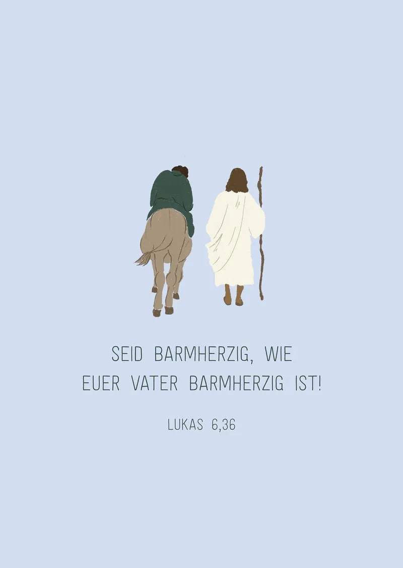 fontis-barmherzigkeit-leben-poster-a3-blau-lukas-6-36 image 1