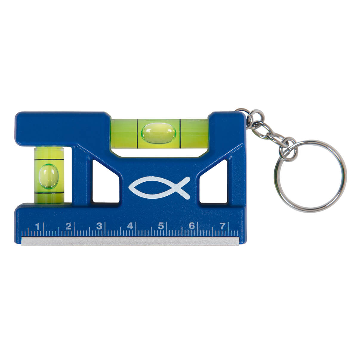 fontis-geschenke-fisch-schl-sselanh-nger-wasserwaage-blau-magnet image 1