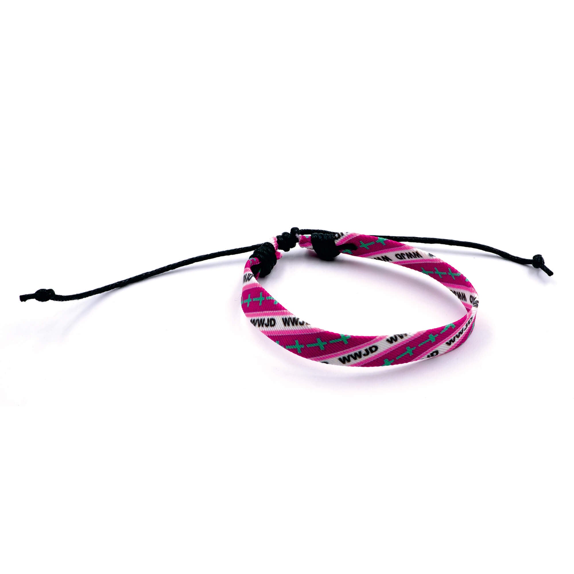 wwjd-armband-rosa-stoffarmband-verstellbar-20-cm image 1