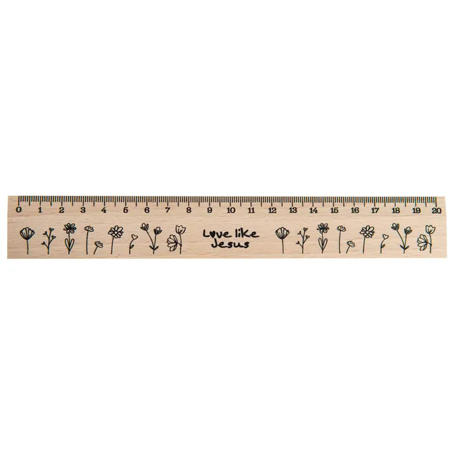 praisent-love-like-jesus-lineal-holz-20-cm-buchenholz image 1