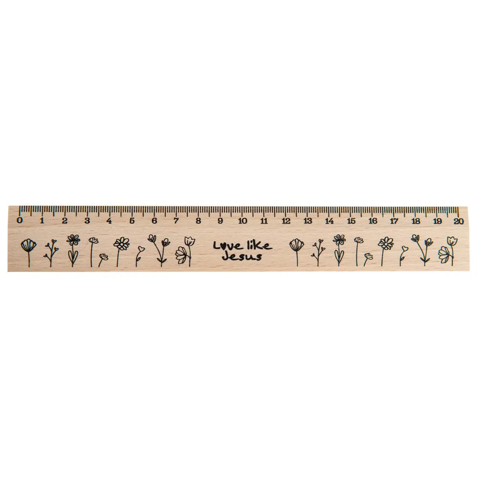 praisent-love-like-jesus-lineal-holz-20-cm-buchenholz image 1