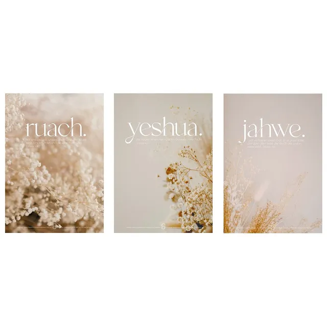 fontis-papeterie-ruach-yeshua-jahwe-poster-set-a3-3er image 1